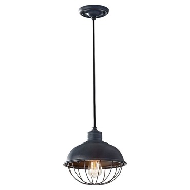Urban Renewal Half Caged 1242 Pendant | Generation Lighting at Lightology Urban Renewal Half Caged 1242 Pendant