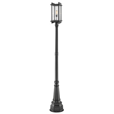 Fallow Outdoor Post Light with Round Post/Decorative Base