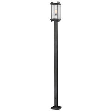 Fallow Outdoor Post Light with Square Post/Stepped Base