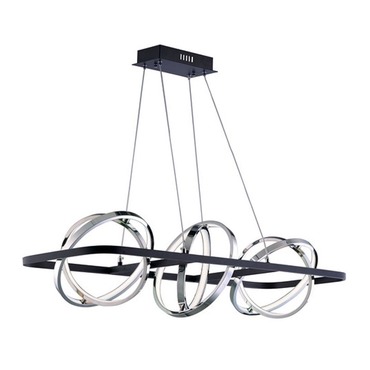 Gyro II Linear Chandelier | Et2 at Lightology Gyro II Linear Chandelier