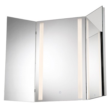 Tri-Fold LED Mirror | Eurofase at Lightology Tri-Fold LED Mirror