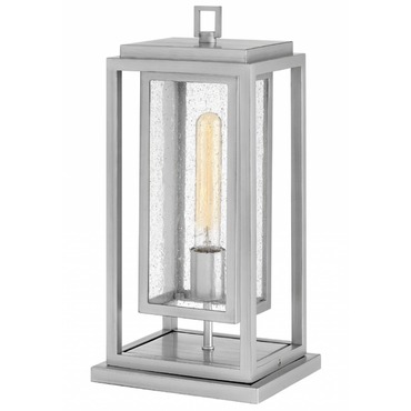 Republic 120V Outdoor Pier Mount Lantern | Hinkley Lighting at Lightology Republic 120V Outdoor Pier Mount Lantern