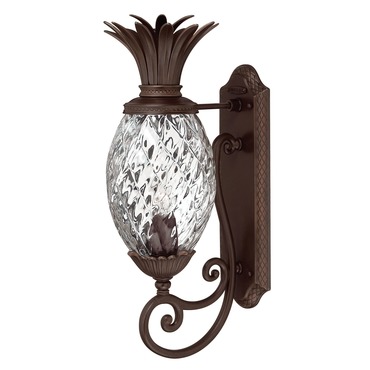 Pineapple Outdoor Scroll Wall Light Clear Optic