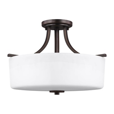 Canfield Semi Flush Ceiling Light | Generation Lighting at Lightology Canfield Semi Flush Ceiling Light
