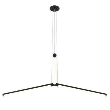 MIYO Pipeline 1 Y Suspension with Center Feed Power | PureEdge Lighting at Lightology MIYO Pipeline 1 Y Suspension with Center Feed Power