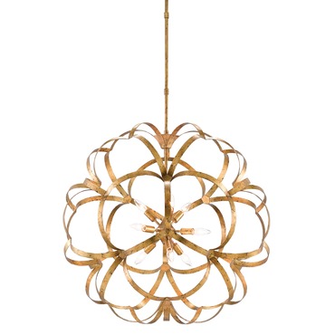 Sappho Orb Chandelier | Currey and Company at Lightology Sappho Orb Chandelier