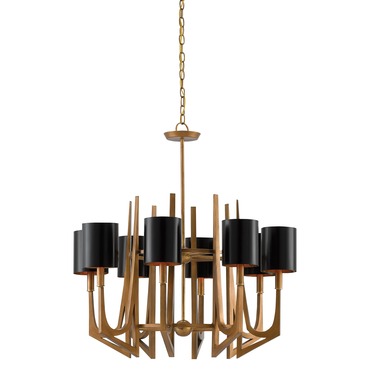 Umberto Chandelier | Currey and Company at Lightology Umberto Chandelier