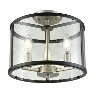 Downtown Semi Flush Ceiling Light | DVI Lighting at Lightology Downtown Semi Flush Ceiling Light
