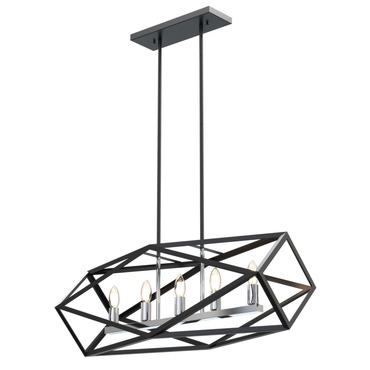 Polygon Linear Pendant | DVI Lighting at Lightology Polygon Linear Pendant