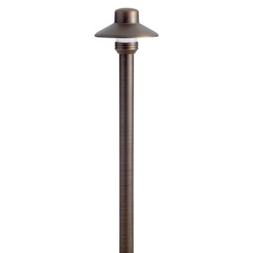 12V Brass Hat Dome Path Light | Kichler at Lightology 12V Brass Hat Dome Path Light
