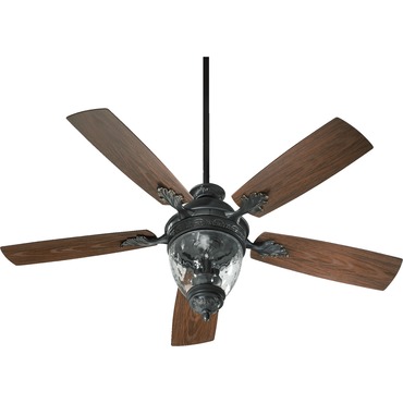 Georgia Patio Ceiling Fan with Light | Quorum at Lightology Georgia Patio Ceiling Fan with Light