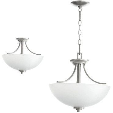 Reyes Semi-Flush Ceiling / Pendant Light | Quorum at Lightology Reyes Semi-Flush Ceiling / Pendant Light
