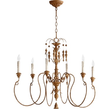 Salento 6006-6 Chandelier | Quorum at Lightology Salento 6006-6 Chandelier