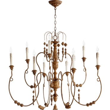 Salento Charm Chandelier | Quorum at Lightology Salento Charm Chandelier