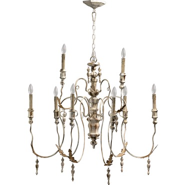Salento 6006-9 Chandelier | Quorum at Lightology Salento 6006-9 Chandelier