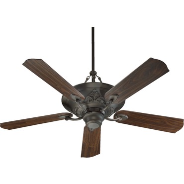 Salon Ceiling Fan with Light | Quorum at Lightology Salon Ceiling Fan with Light