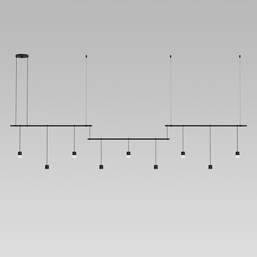 Suspenders Linear Offset Pendant with Mixed Cylinders | SONNEMAN - A Way of Light at Lightology Suspenders Linear Offset Pendant with Mixed Cylinders