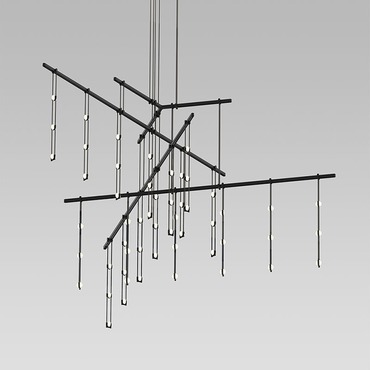 Suspenders Tri-Bar Pendant with Ladder Lights | SONNEMAN - A Way of Light at Lightology Suspenders Tri-Bar Pendant with Ladder Lights