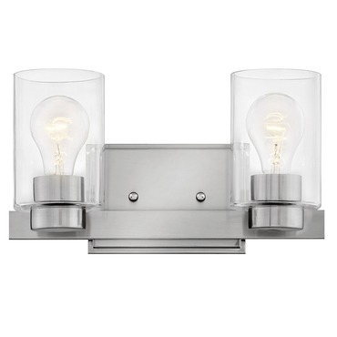 Miley Clear Glass Bathroom Vanity Light