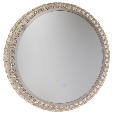 Reflections Round Crystal Mirror | Artcraft at Lightology Reflections Round Crystal Mirror