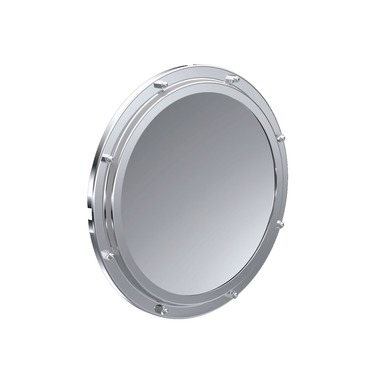 Baci Basic Wall Mounted Porthole Mirror | Remcraft Lighting at Lightology Baci Basic Wall Mounted Porthole Mirror