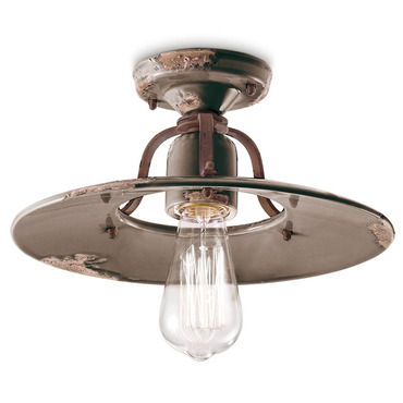 Country Ceiling Light Fixture | Ferroluce at Lightology Country Ceiling Light Fixture