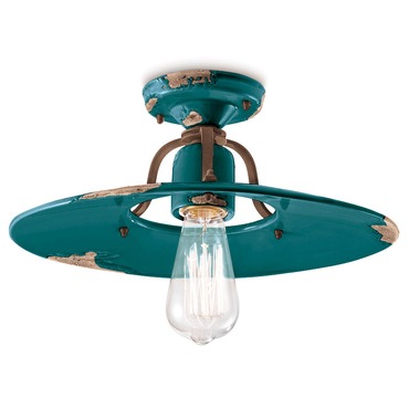 Country Ceiling Light Fixture | Ferroluce at Lightology Country Ceiling Light Fixture