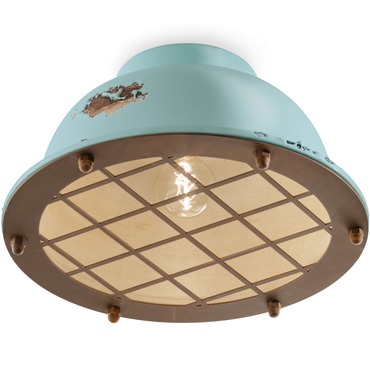 Industrial Ceiling Light Fixture | Ferroluce at Lightology Industrial Ceiling Light Fixture