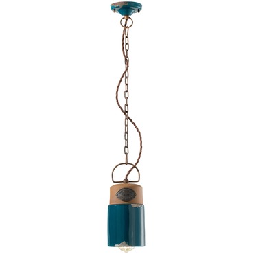 Industrial Cylinder Pendant | Ferroluce at Lightology Industrial Cylinder Pendant