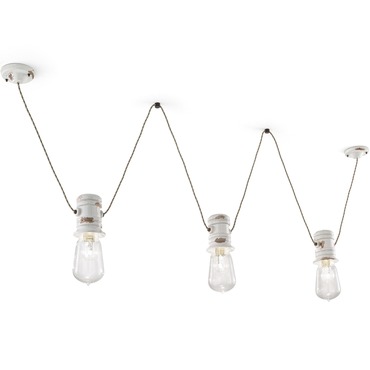 Urban 3 Light Pendant | Ferroluce at Lightology Urban 3 Light Pendant