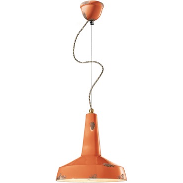 Vague Vintage Industrial Pendant | Ferroluce at Lightology Vague Vintage Industrial Pendant