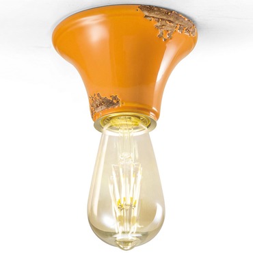Vintage Round Canopy Ceiling Light Fixture | Ferroluce at Lightology Vintage Round Canopy Ceiling Light Fixture