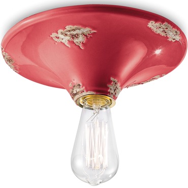 Vintage Round Canopy Ceiling Light Fixture | Ferroluce at Lightology Vintage Round Canopy Ceiling Light Fixture