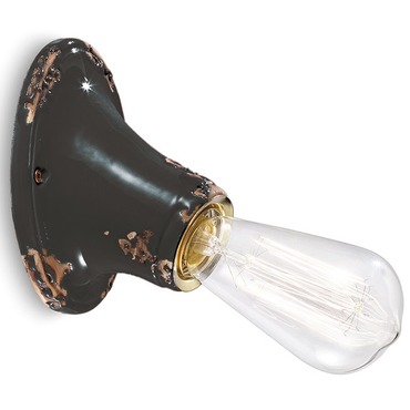 Vintage Slanted Socket Wall Light | Ferroluce at Lightology Vintage Slanted Socket Wall Light
