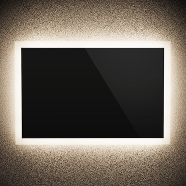 Classic L02I Horizontal Full Frame Edge Indirect LED Mirror | Matrix Mirrors at Lightology Classic L02I Horizontal Full Frame Edge Indirect LED Mirror