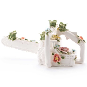 Flower Attitude Chainsaw Candle Holder