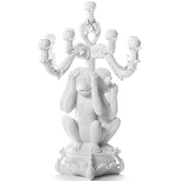 Giant Burlesque 3 Monkeys Candle Holder | Seletti at Lightology Giant Burlesque 3 Monkeys Candle Holder