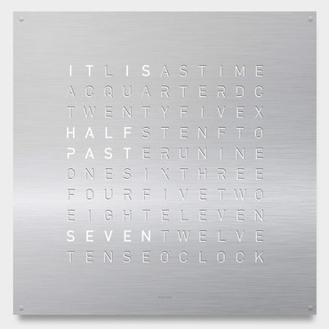 Qlocktwo Metallic Classic Wall Clock | Qlocktwo by Biegert & Funk at Lightology Qlocktwo Metallic Classic Wall Clock
