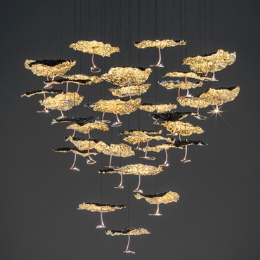 Gold Moon Chandelier | Catellani & Smith at Lightology Gold Moon Chandelier