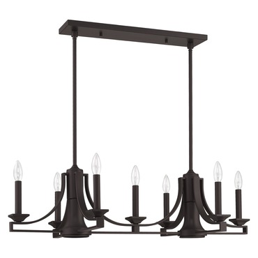 Trumbull Linear Chandelier | Livex Lighting at Lightology Trumbull Linear Chandelier