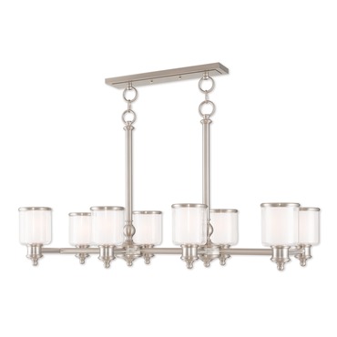 Middlebush Linear Chandelier | Livex Lighting at Lightology Middlebush Linear Chandelier