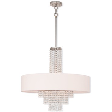 Carlisle Nickel Pendant | Livex Lighting at Lightology Carlisle Nickel Pendant