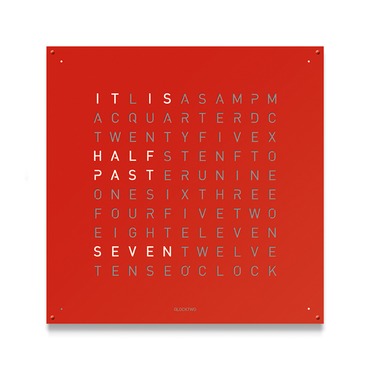 Qlocktwo Large Wall Clock | Qlocktwo by Biegert & Funk at Lightology Qlocktwo Large Wall Clock
