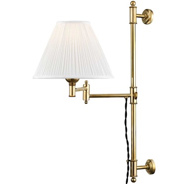 Classic No.1 Swing Arm Plug-in Wall Sconce | Hudson Valley Lighting at Lightology Classic No.1 Swing Arm Plug-in Wall Sconce