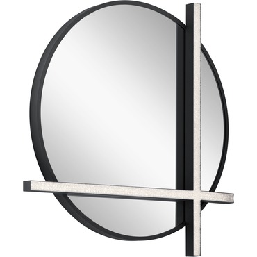 Kemena Crushed Ice Lighted Mirror | Elan at Lightology Kemena Crushed Ice Lighted Mirror