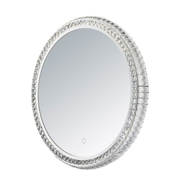 Crystal LED Round Mirror | Et2 at Lightology Crystal LED Round Mirror