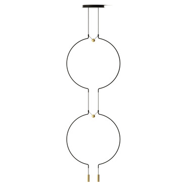 Liaison Double Two Light Pendant | Axolight at Lightology Liaison Double Two Light Pendant