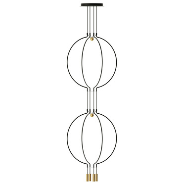 Liaison Double Multi Light Pendant | Axolight at Lightology Liaison Double Multi Light Pendant