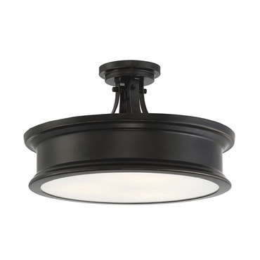 Watkins Semi Flush Ceiling Light | Savoy House at Lightology Watkins Semi Flush Ceiling Light