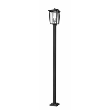 Seoul Round Outdoor Pole Light By Z, Outdoor Pole Lamps Black